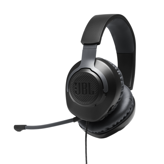 JBL Quantum 100 - Black - Wired over-ear gaming headset with flip-up mic - Hero image number null